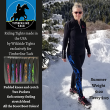 SUMMER WEIGHT Timberline Tights - Large - Reg Length - Lime Green Lightning Stripe