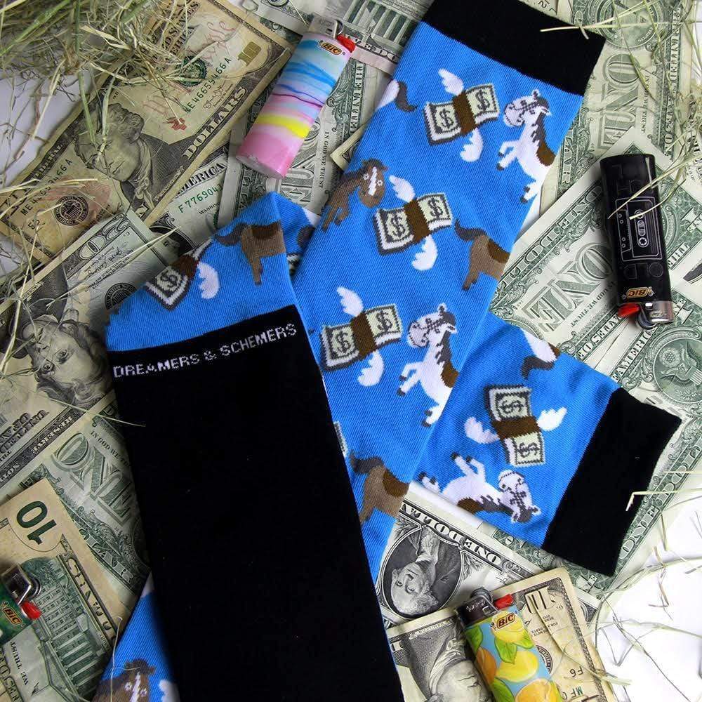Dreamers & Schemers KNIT Boot Socks - Cash Money