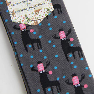 Dreamers & Schemers KNIT Boot Socks - Rudolph